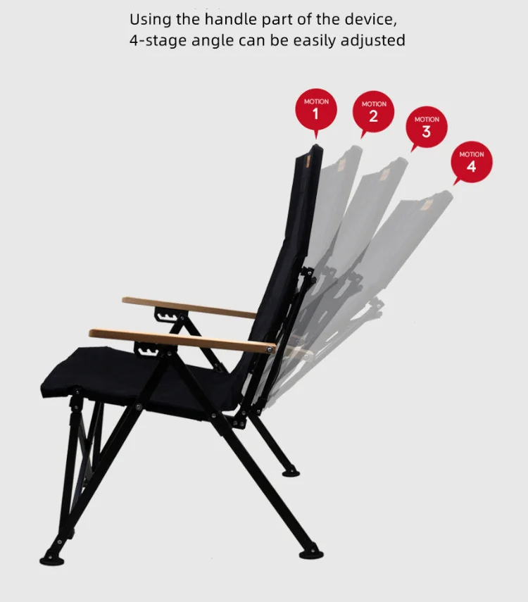 HWTY-12 Portable Outdoor Adjustable Backrest Chair Multi-function Durable Camping Backpack Fold up Aluminium Beach Chairs