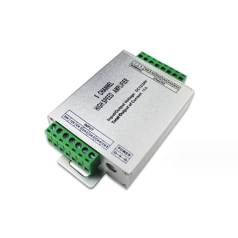 CCT Dual Color Amplifier DC 12V 24V Iron Shell 2-Channel Dimming Repeater High Power LED Strip Light PWM Signal Expander
