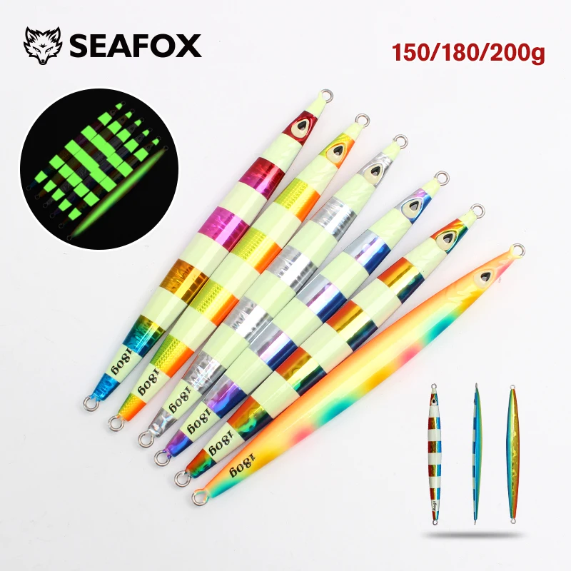 Seafox Oem Custom Epoxy Jigging Bait Trout Bait Perch Sinking Fishing Lure Resin Jig Lure