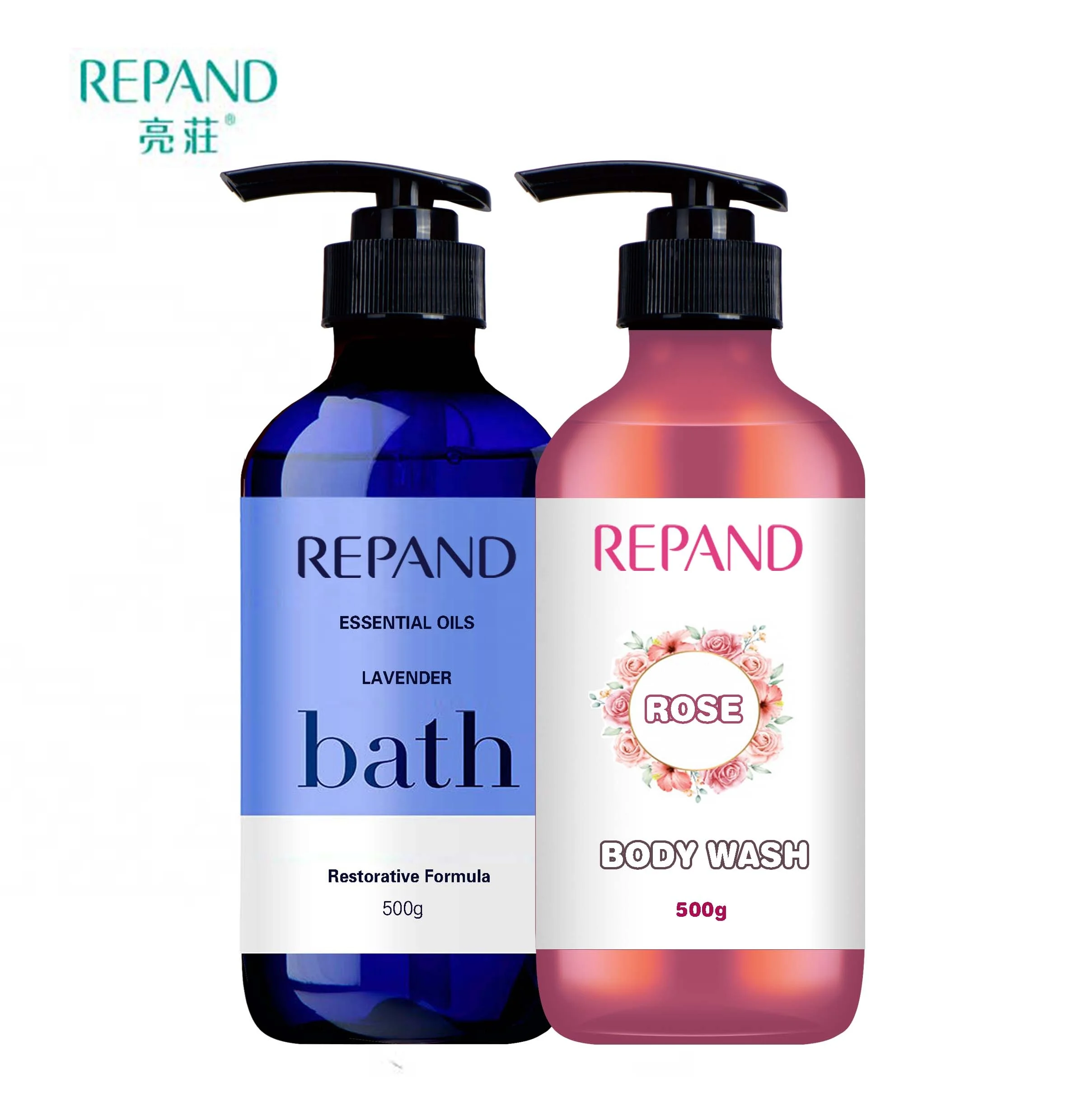 Lavender essential oil body wash and face wash set