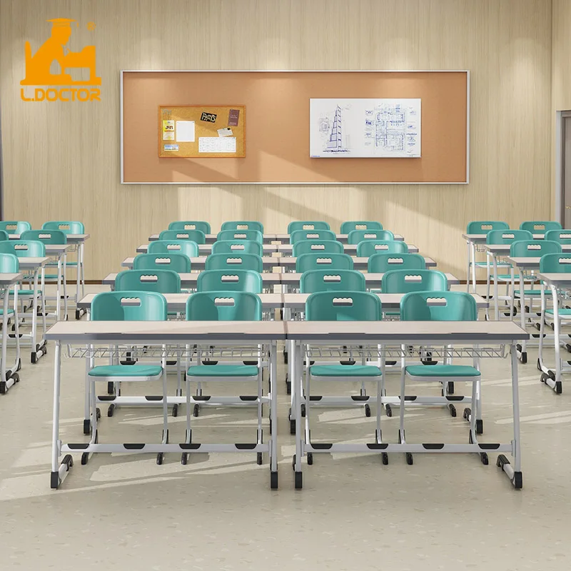 School Desk and Chair Set Detachable for Student Classroom Furniture