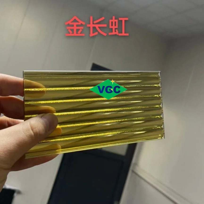 VGC Factory Price 3MM-8MM Custom Decorative Patterned Glass Reeded Textured Glass Patterned Fluted Glass Sheets