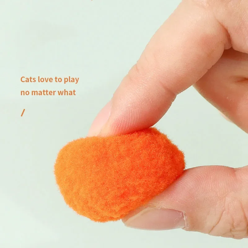 Interactive Launch Training Cat Toys Creative Dog Training Toys Kitten Mini Pompoms Games Stretch Plush Ball Toy Cat Products