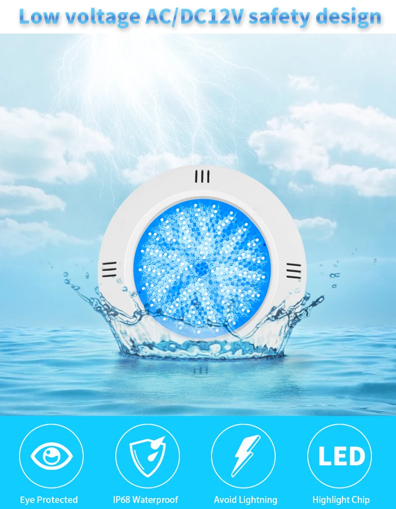 IP68 remote control color changing rgb fountain led swimming pool light underwater lights AC/DC 12V 24V pool lamps