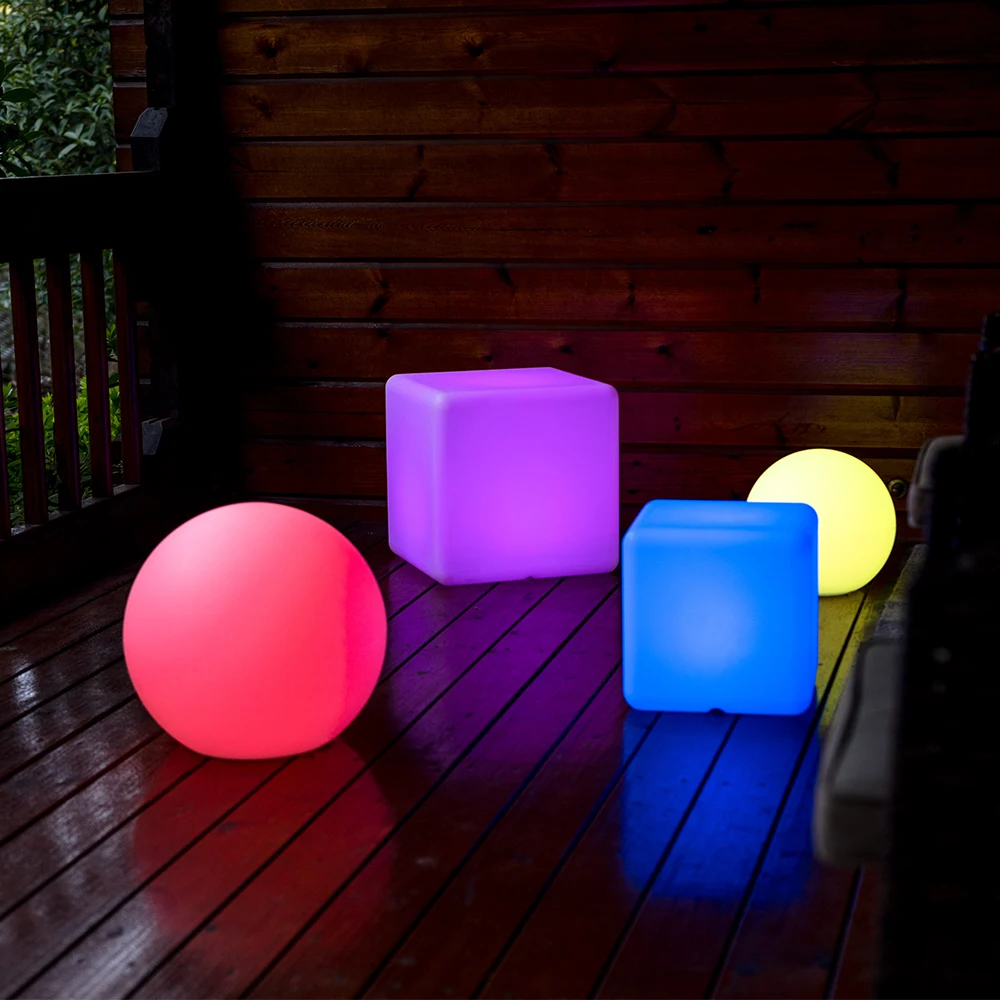 300x300 мм верхнее умное управление газон садовые кубические светильники для наружного освещения