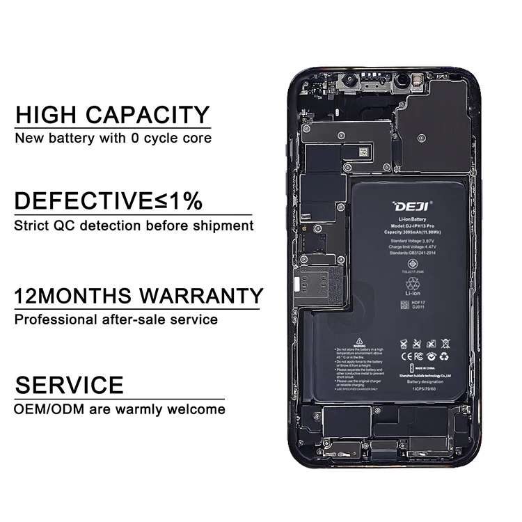 DEJI 3095mAh Original Quality batteries For iPhone 13 Pro Battery Accessories