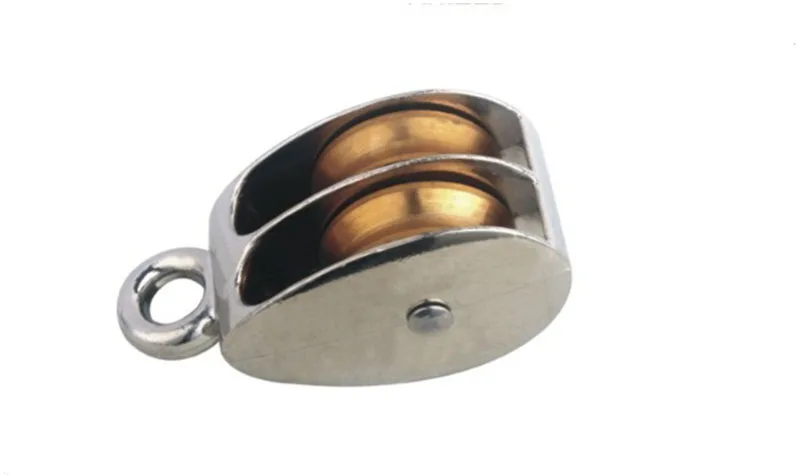 Pulley Zinc Alloy Double Wheel Pulleys /Double Rigid Eye Pulley