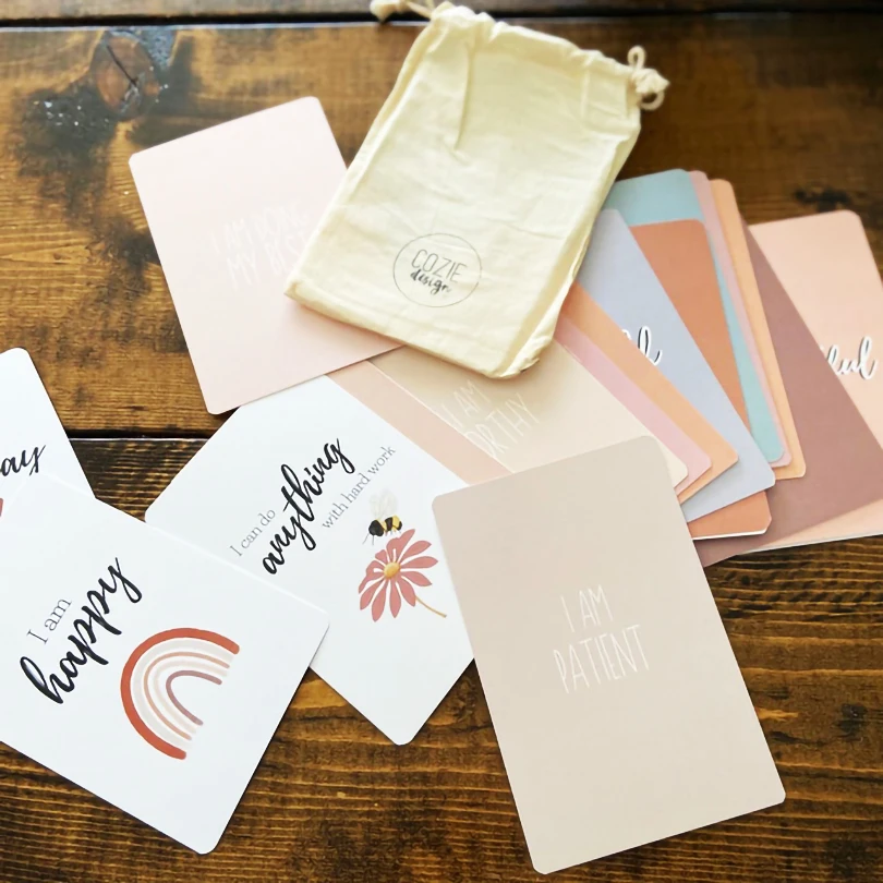 Packaging Printing Luxury Pregnancy Self Love Affirmations Cards Custom Printing Jamaican personalize Affirmation Cards