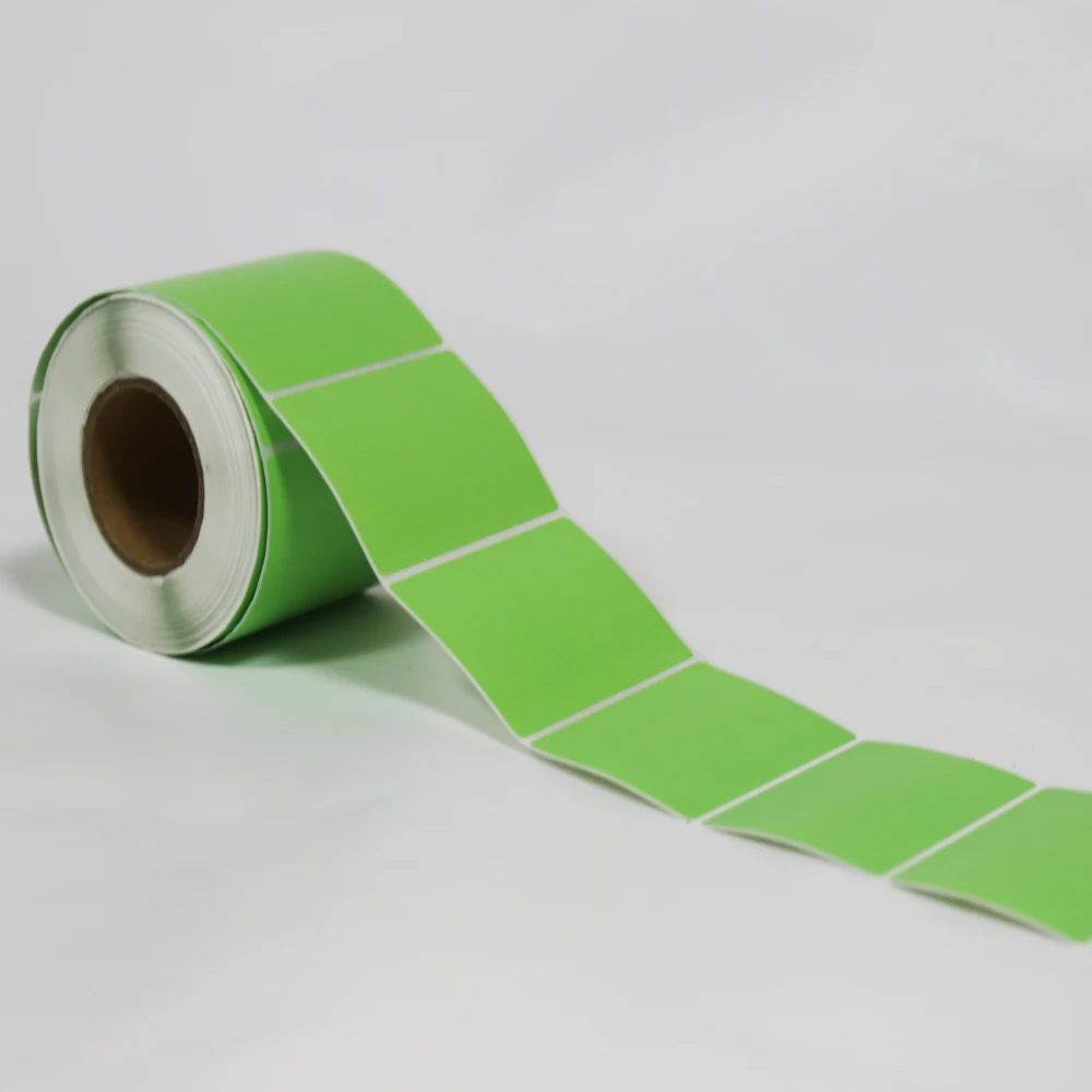 Factory price color thermal transfer labels fluorescent colors red/green thermal transfer label