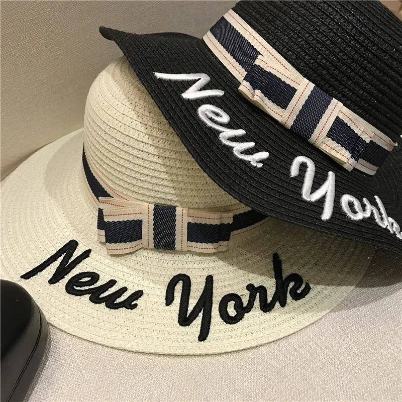 ALLCH RTS Женская Солнцезащитная соломенная фетровая шляпа, складная соломенная шляпа со скиммером и вышивкой