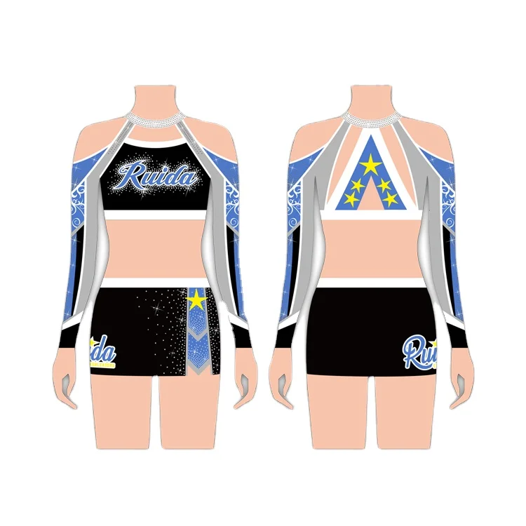 Cheerleader Costume Cheer Girls Uniform Tops Wholesale Cheerleading Uniforms Pattern Cheerleader Uniform