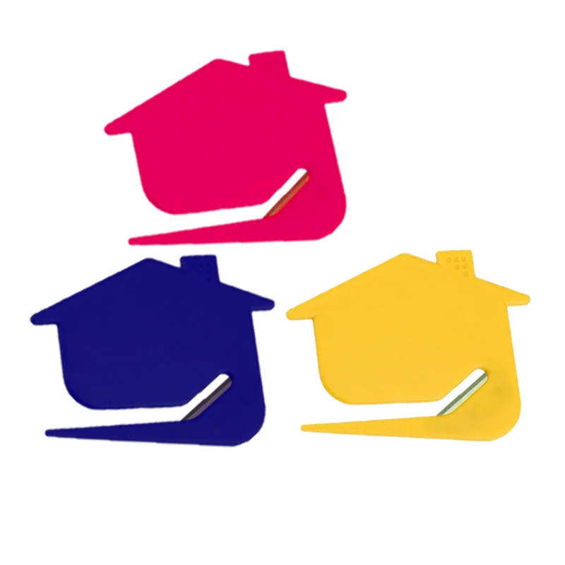 Разные цвета пластиковый домик в форме индивидуального логотипа дешевый Открыватель для