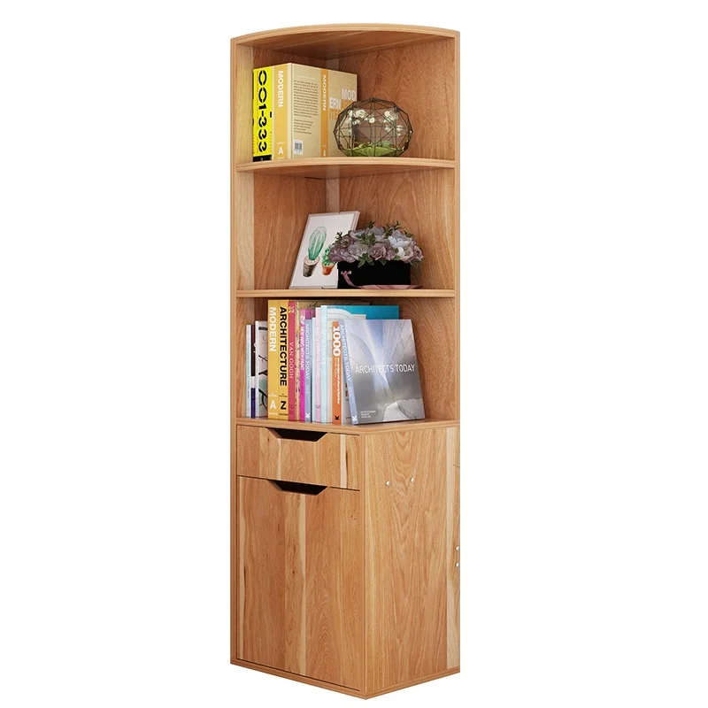 Modern Style Living Room Wooden Storage Book Cabinet Bookshelf Bookcase