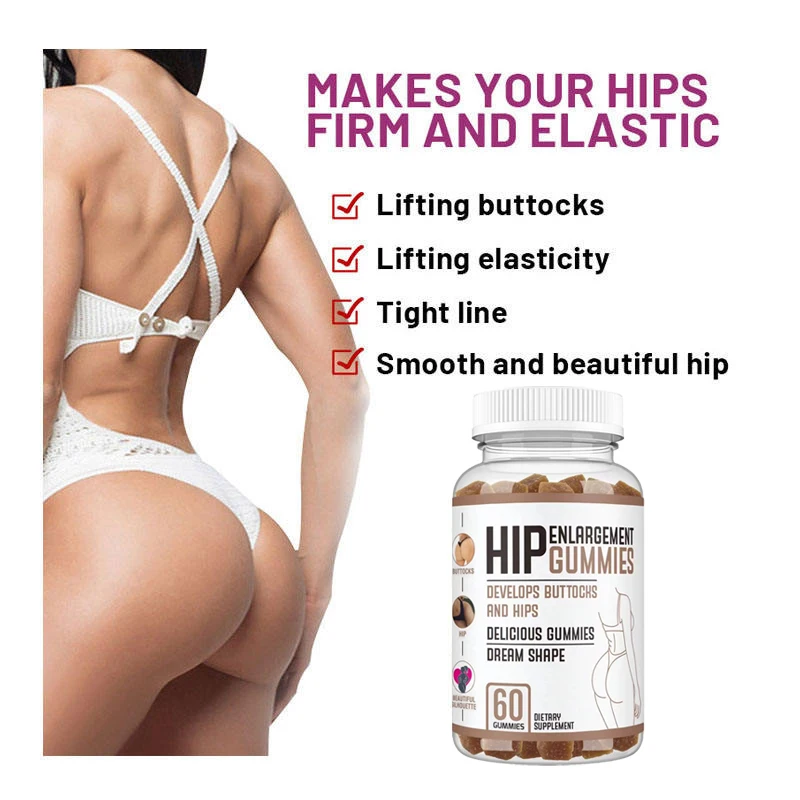Wholesale Nutritional Supplementen Customized Shapes Pectin Pour Fesse Gummies Natural Hips Up and Bum Butt Enlargement Lifting