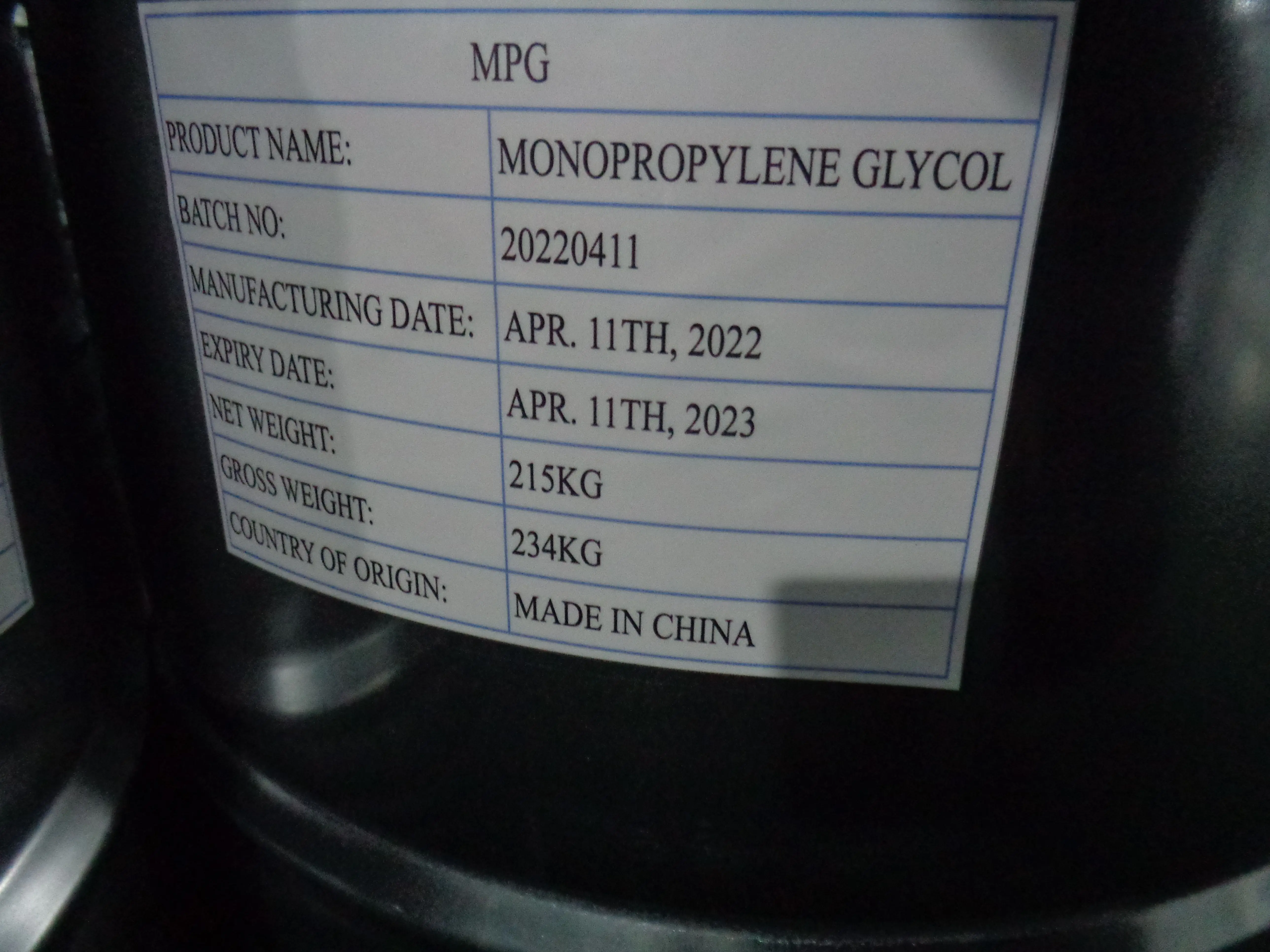 MPG monopropylene glycol price mono propylene glycol food grade mono propylene glycol USP