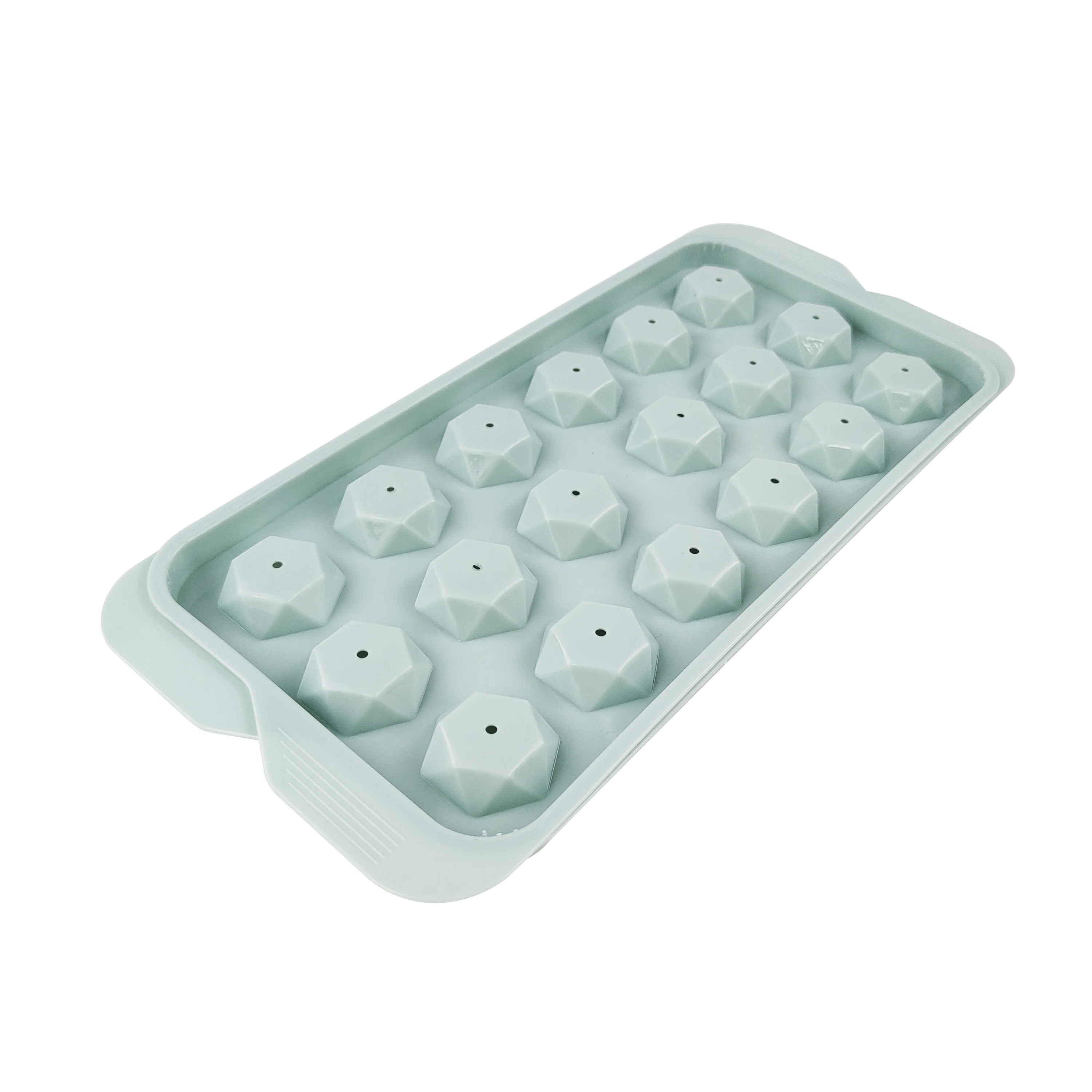 Hot selling food grade silicone ice tray Whiskey ice making round big ice cubes 18 grids mold