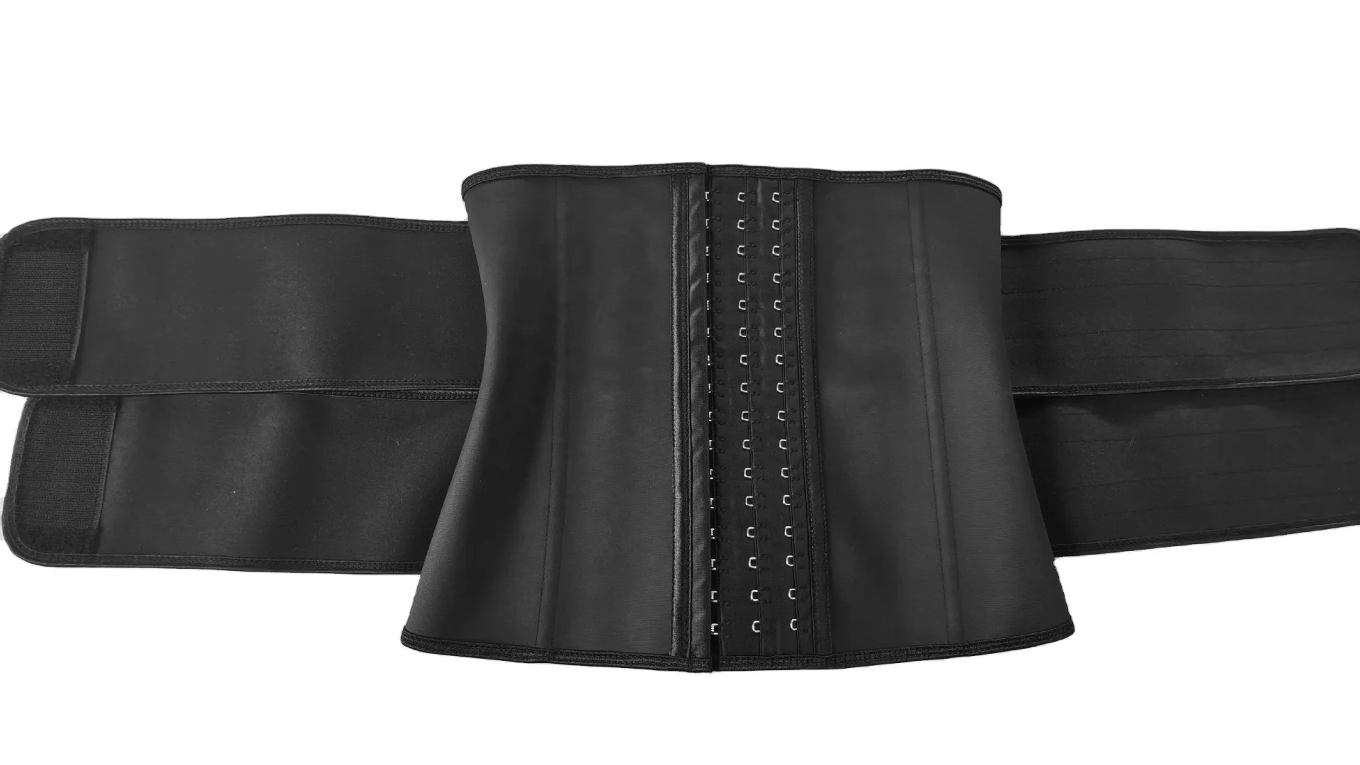 
Best Selling Women Adjustable 2 Straps Compression Sauna Effect Body Shapers Belt Waist Trimmer Trainer With Hook 