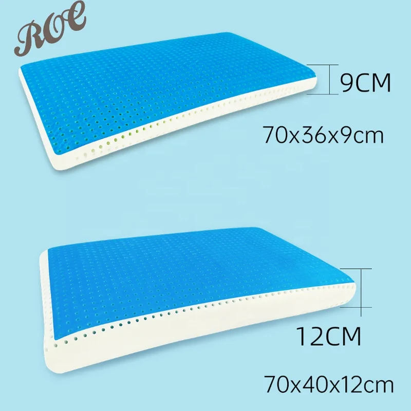 punched gel memory foam pillow, cooling visco pillow