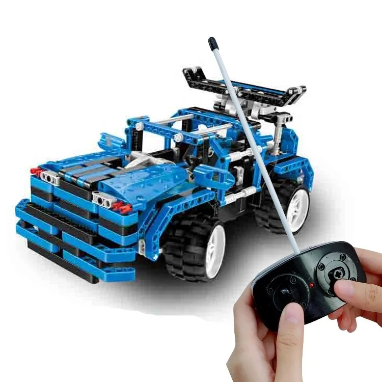 RTS 464pcs 3.7V RC Legoing Bricks Car 4 CH Remote Control Block Car With USB Cable Stem Building Blocks Car Legos Set OEM ODM