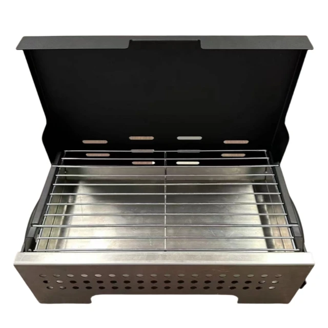 OEM New Style Thicken Folding Mini Portable Trailer Barrel bbq grill outdoor camping stainless steel Camping Charcoal Grills