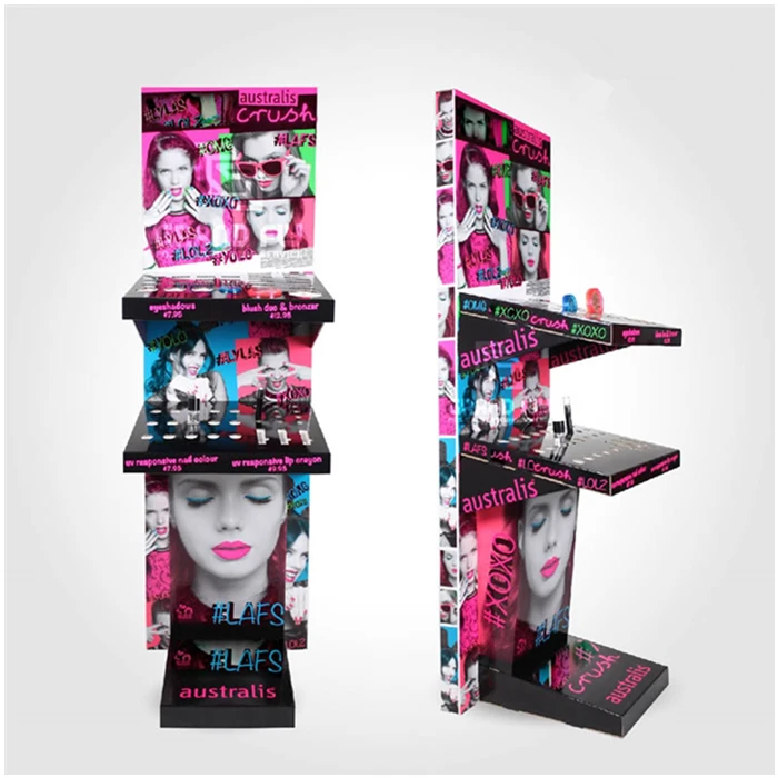 
Promotional Cardboard Counter Paper Display Rack Lashes Display Stand 