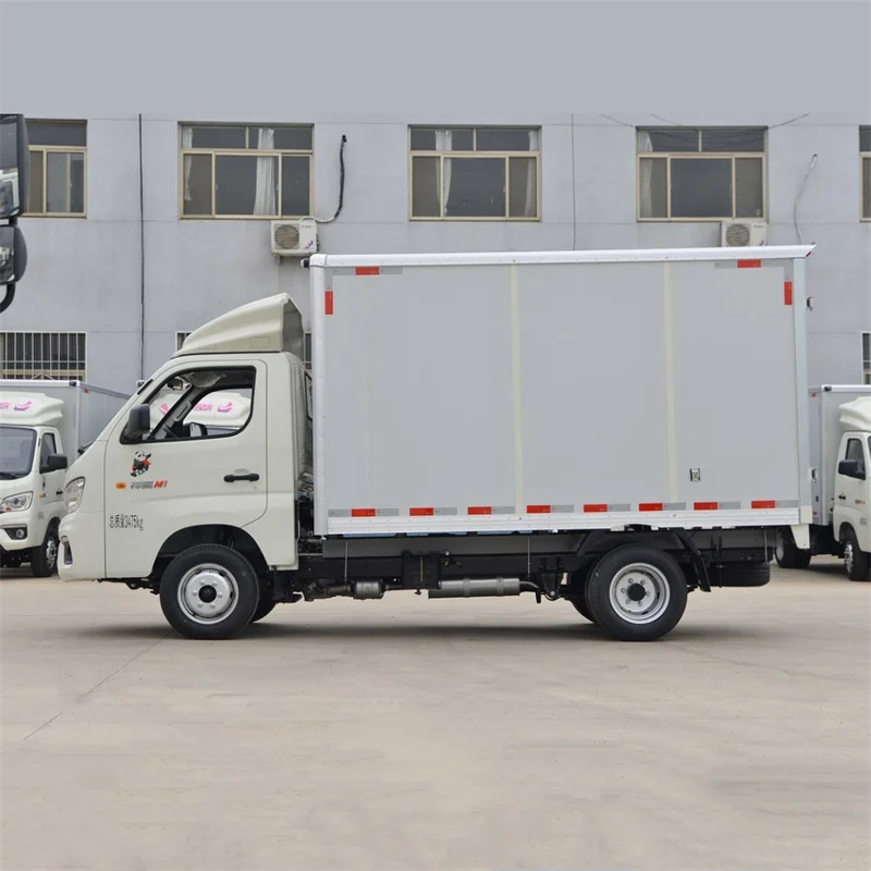 China New Foton Small M1 M2 4x2 1-3T Dry Van Body Box Mini Cargo Truck For Sale