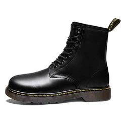 Оптовая продажа; Из водонепроницаемого материала; Модные туфли на выход; Верхний слой из кожи с натуральным лицевым покрытием; Ботильоны «чакка» мужские тёплые ботинки с высокими берцами; Сапоги из натуральной кожи