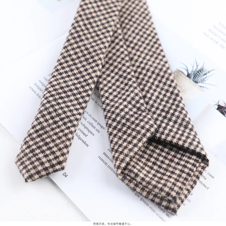 groom wedding neckwear mens tie business formal occasion skinny 7cm tweed stripe wool necktie