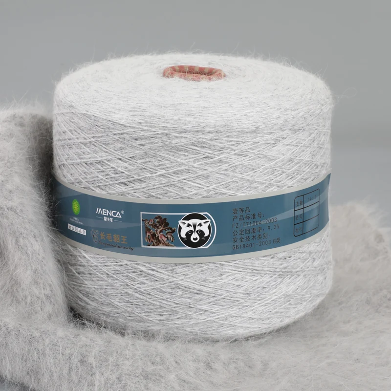 Длинные волосы норковая кашемировая пряжа 1000 г в рулоне разноцветная Ангорская кроликов с нитями для ручного вязания 14s/2 Factory