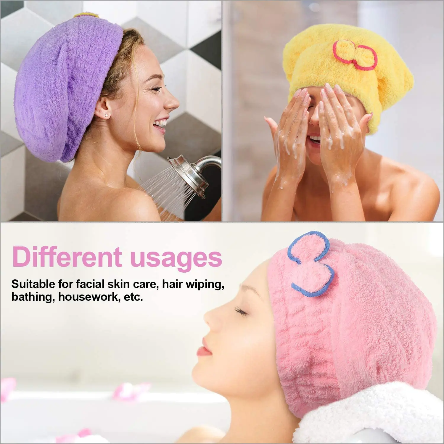 high water absorbency spa hair drying turban