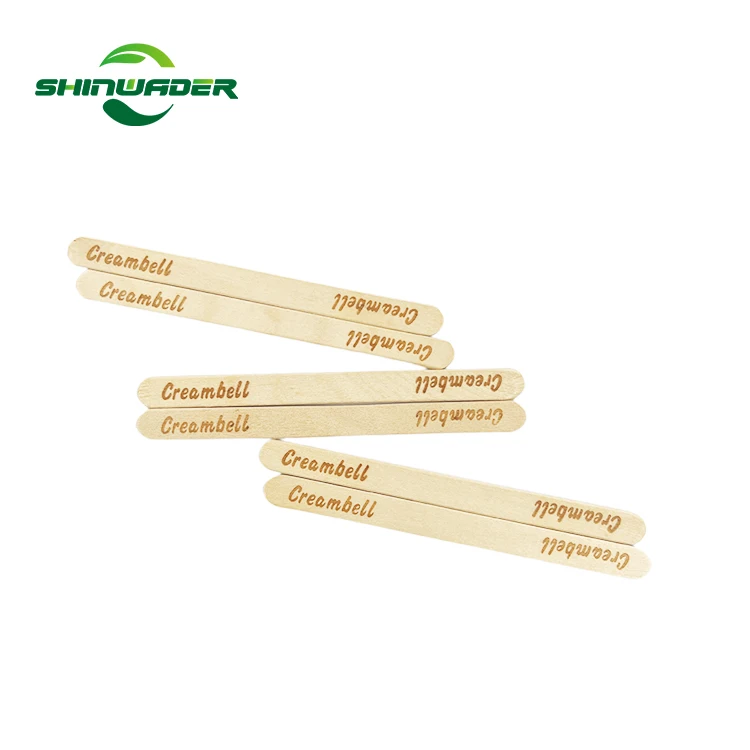 Factory Wholesale Polished Hot Selling Eco Friendly Wooden Ice Cream Sticks Birch Popsicle Stick for Ice Cream