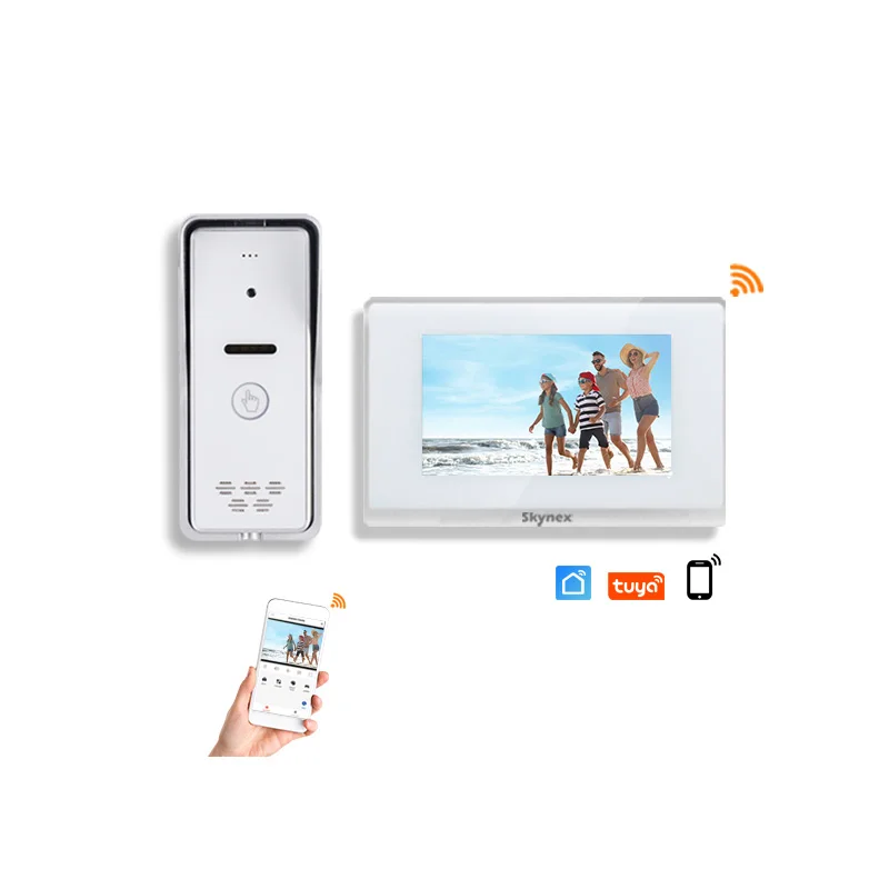 Source Factory support OEM ODM 2 Wired tuya wifi Support Remote Unlock Phone control 2 door IP Digital Videophone for villa