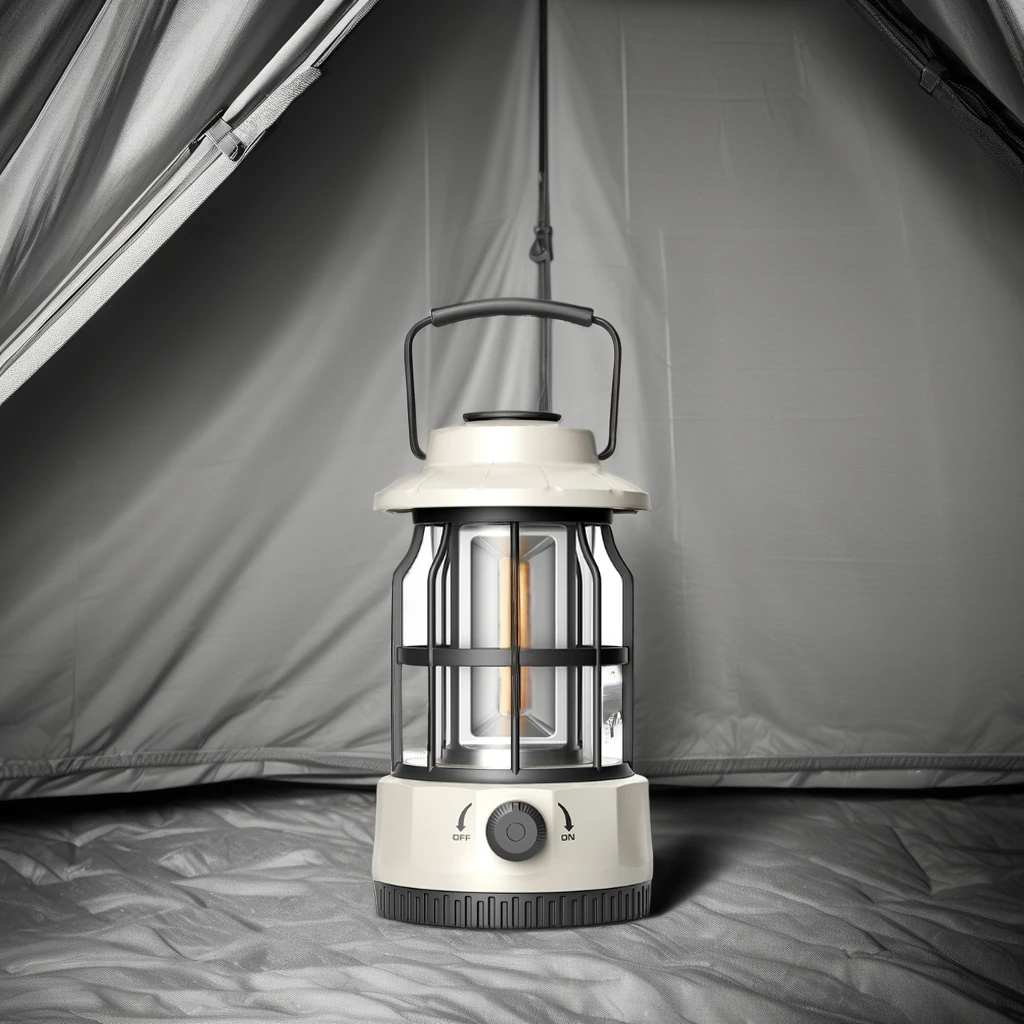 High Quality White Portable LED Camping Lamp with ABS and PC Materials for Gardens Guaranteed at a Cheap Price