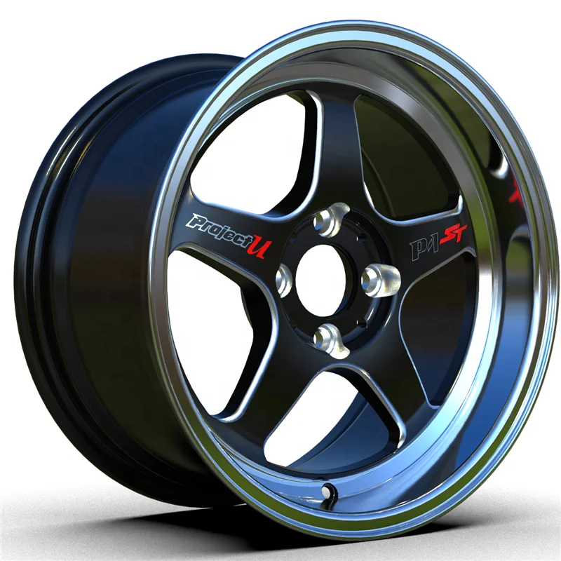 689F Factory Custom Offroad 4x4 Vehicle 15 Inch Deep Dish Black Alloy Wheel Rim