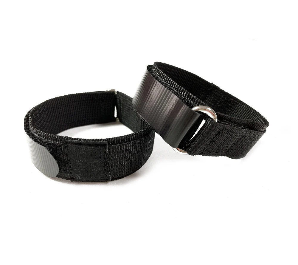 Hook Loop Sport Watch Strap 25mm Nylon Straps Black Fastening Watchband