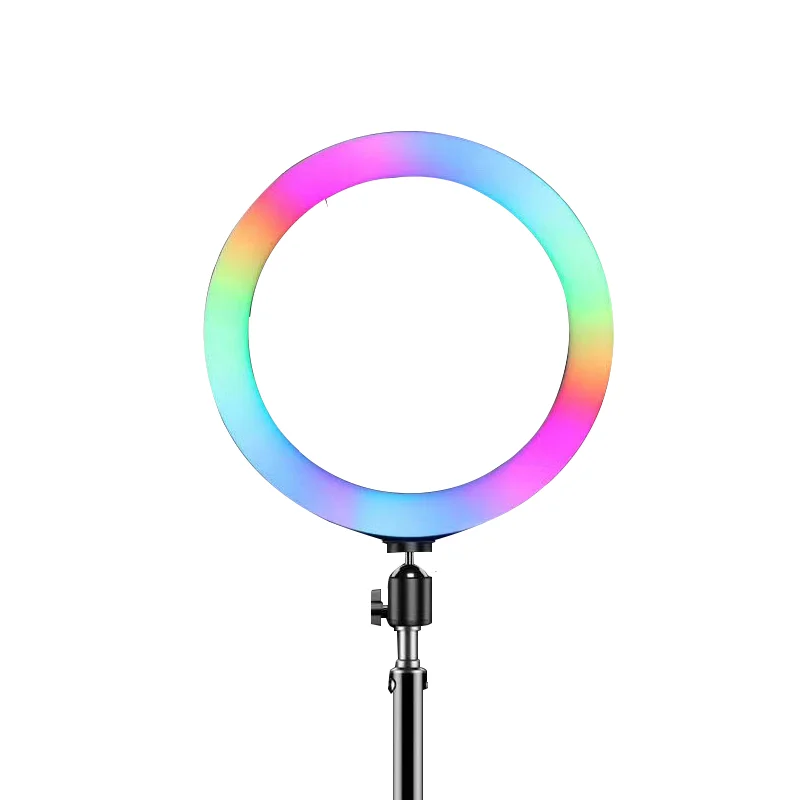 
10 Inch RGB Led Ring Light Stand Photography Studio Cosmetic Selfie Lamp Ring Light with Tripods 