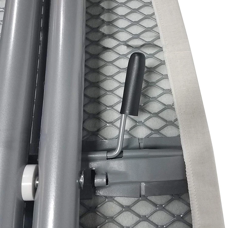 Adjustable Height Collapsible Ironing Board Mini Folding Style Standing Type Installation Home Easy Storage European Wood Metal