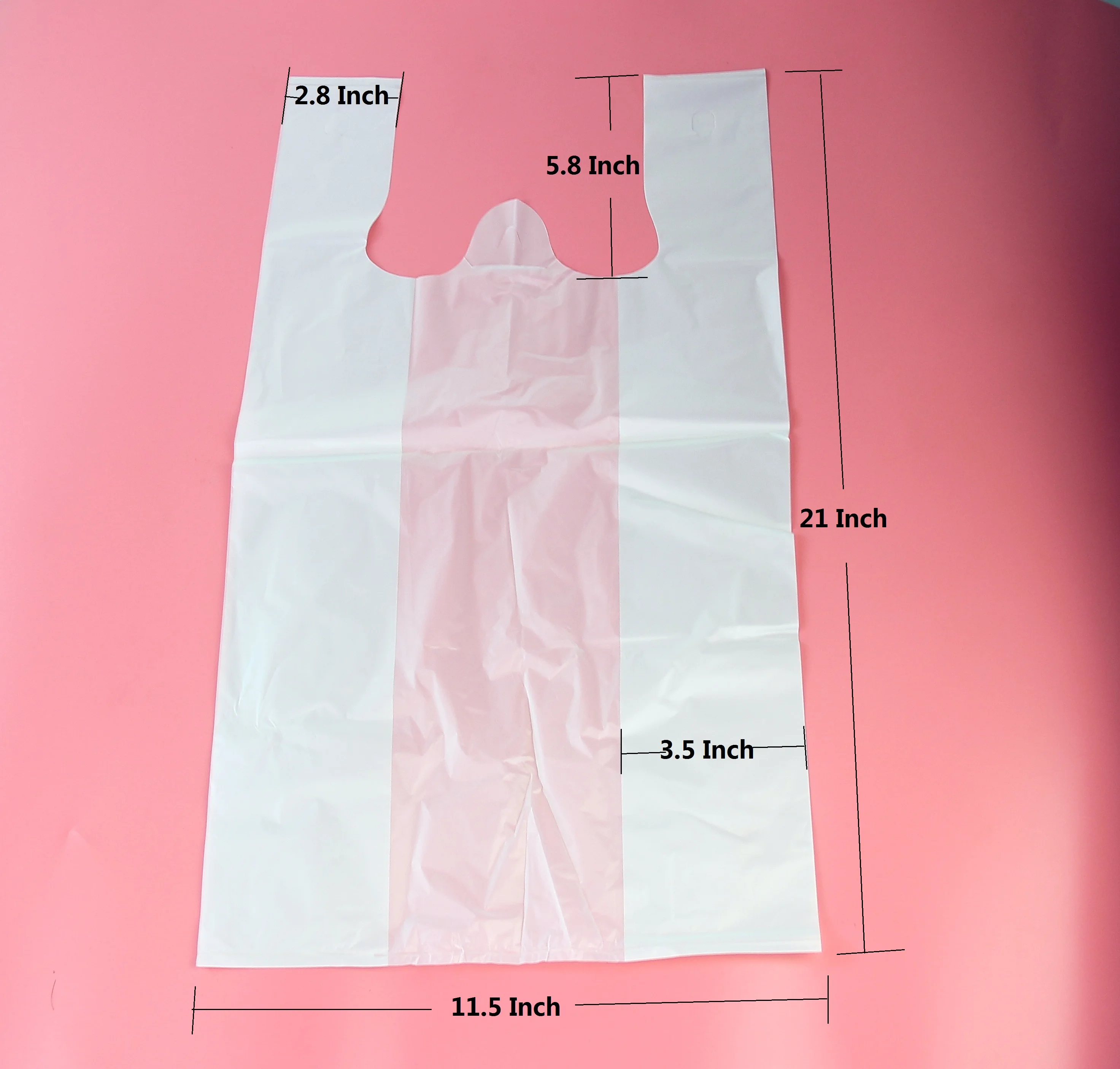 
Factory price PLA and PBAT 100% Biodegradable And Compostable T-shirt Bags With BPI OK Compostable Certificate 