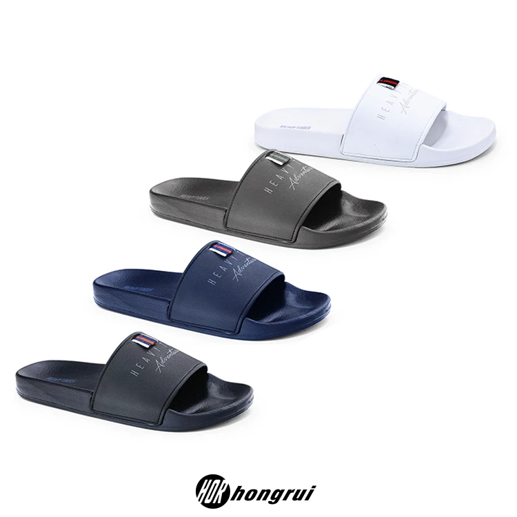 factory wholesale fashion outdoor beach custom logo massage slides slippers fancy flat slides slippers fashion beach slides men