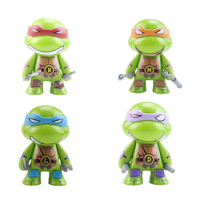2023 Wholesale Custom Cartoon turtlle Figure Toys ninjar action figures 4pcs/set Anime PVC Action Figure Toys