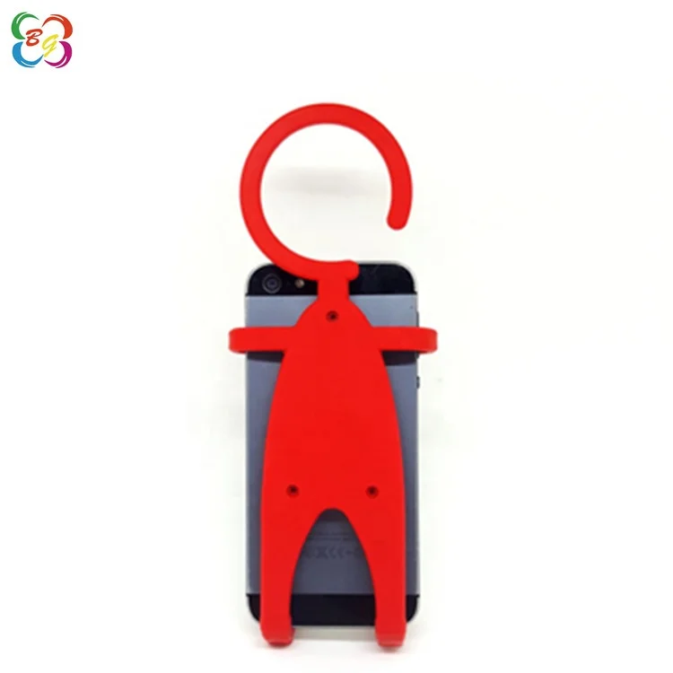 Funny accessory man shape auto car phone holder flexible silicone cell phone holder