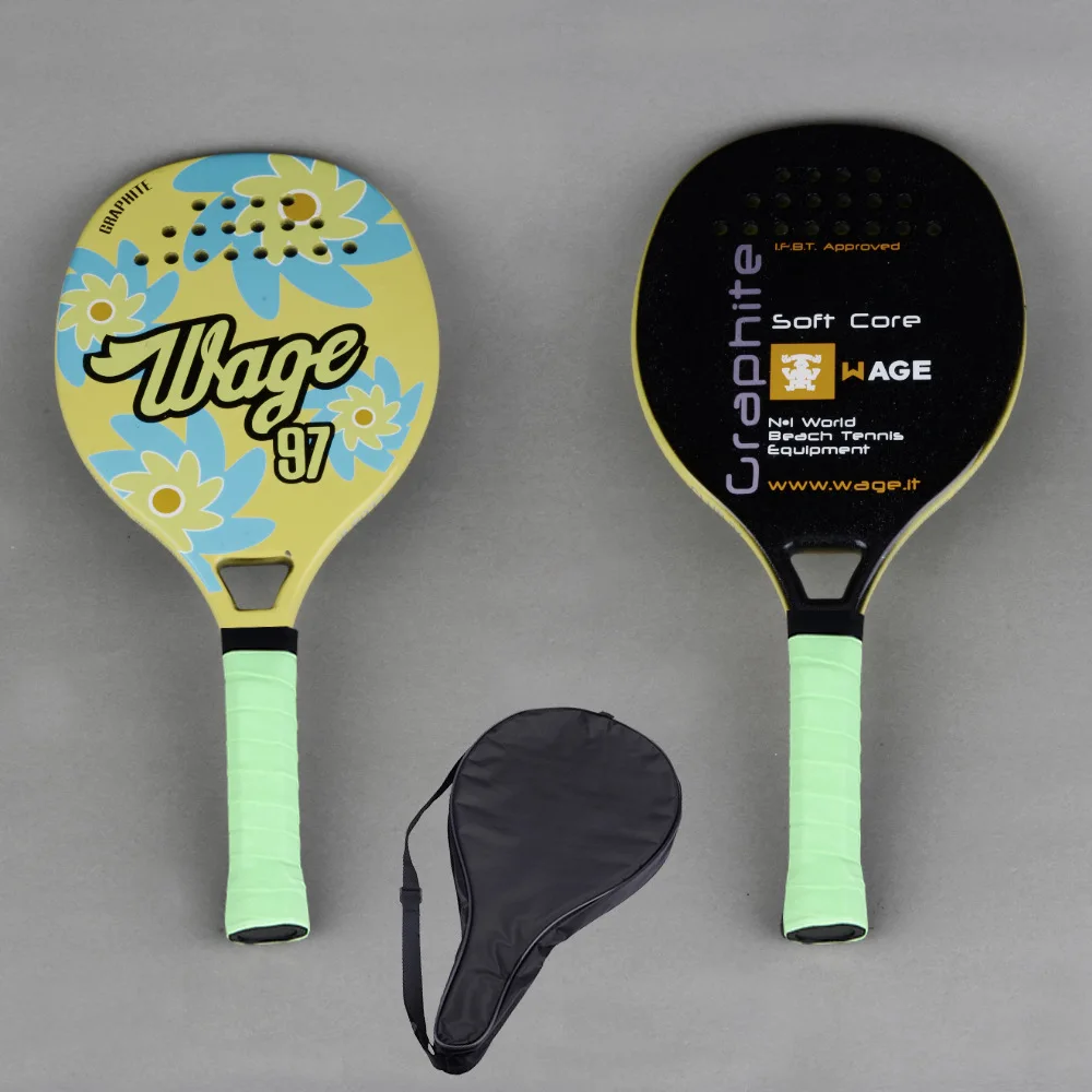 Outdoor garden family party double-faced tennis racket carbon quicksand beach tennis rackets
