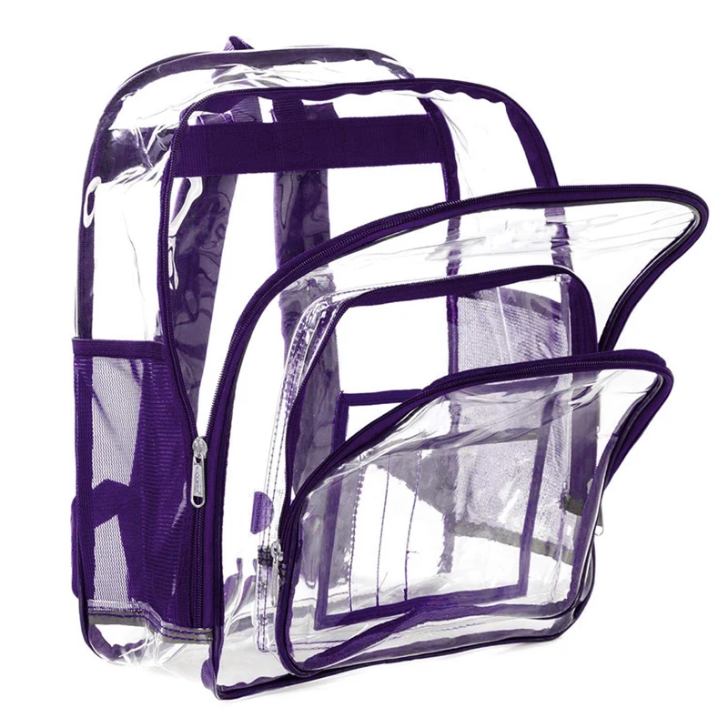 Clear Backpack Stadium Approved Clear Backpack Small for Work Travel Concert Beach PVC Transparent Backpack