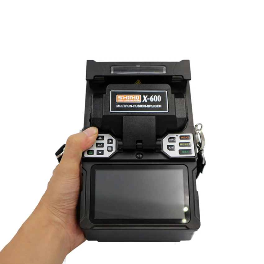 Black USB interface split battery optical fiber tool set 4.3 inch touch screen optical fiber automatic welding machine