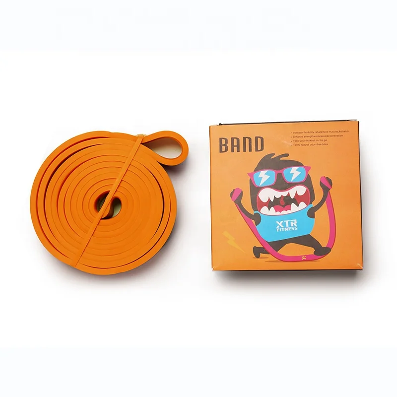 exercise band custom color customized fitness natural latex resistance bands set  wholesale