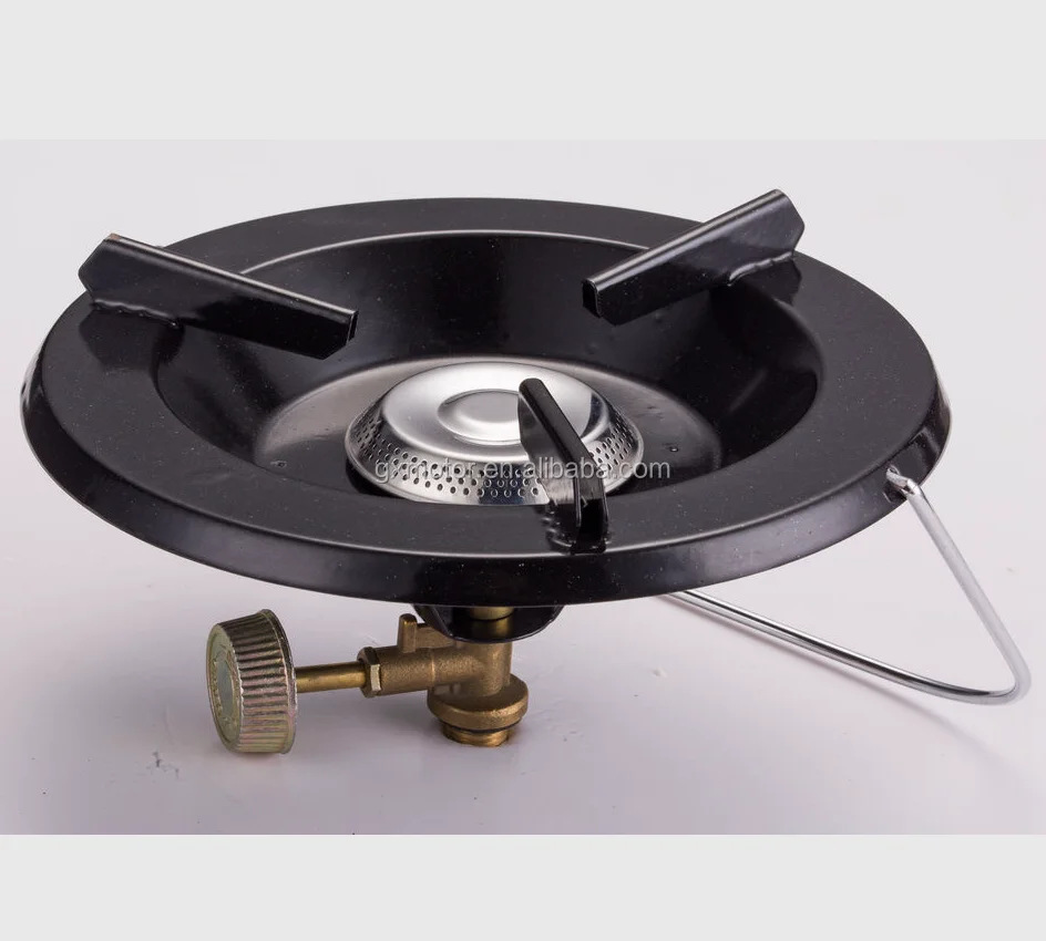 Небольшая портативная пропановая газовая горелка для кемпинга для готовки, уличная газовая плита с железной горелкой
