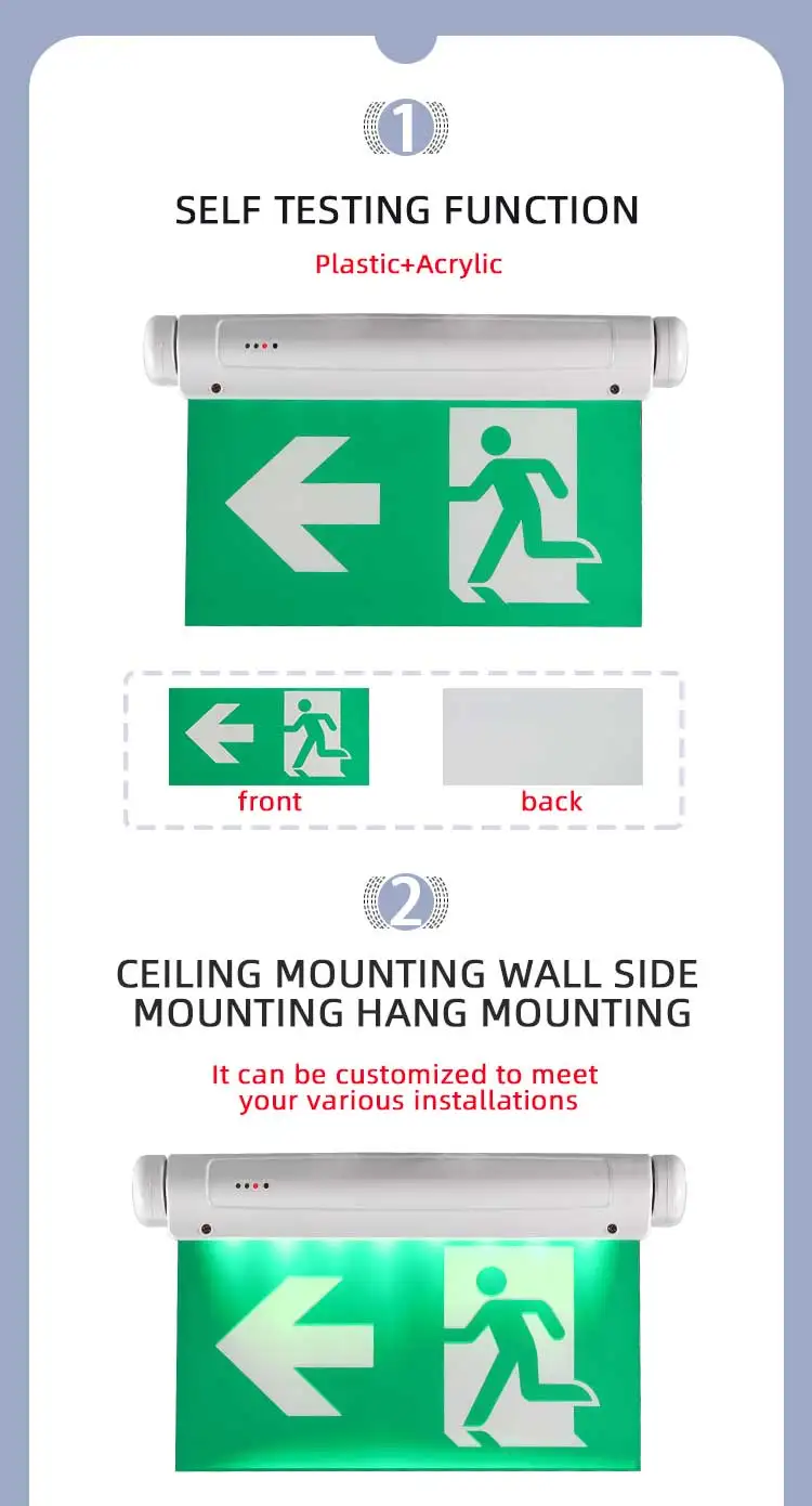 emergency light battery rechargeable emergency light 220 V/12 V emergency light supply