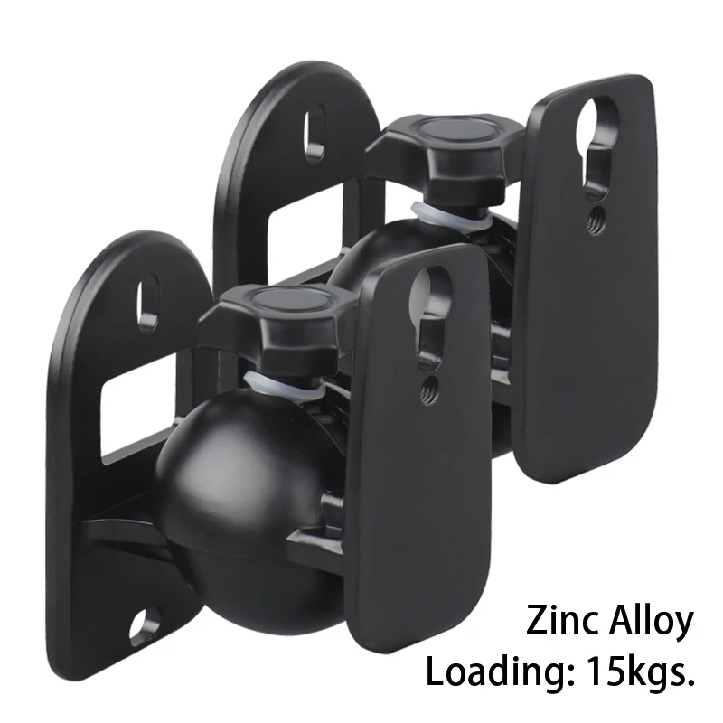 High Quality 1 Pair = 2pcs Universal Surround Holder Speaker Bracket Wall Mount Tilt Swivel Holder Stand 368