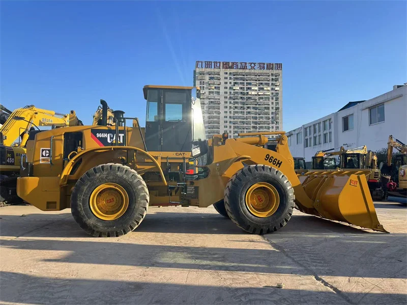 Подержанный колесный погрузчик CAT 966H готовый к работе использованный гусеничный 966 фронтальный продажа