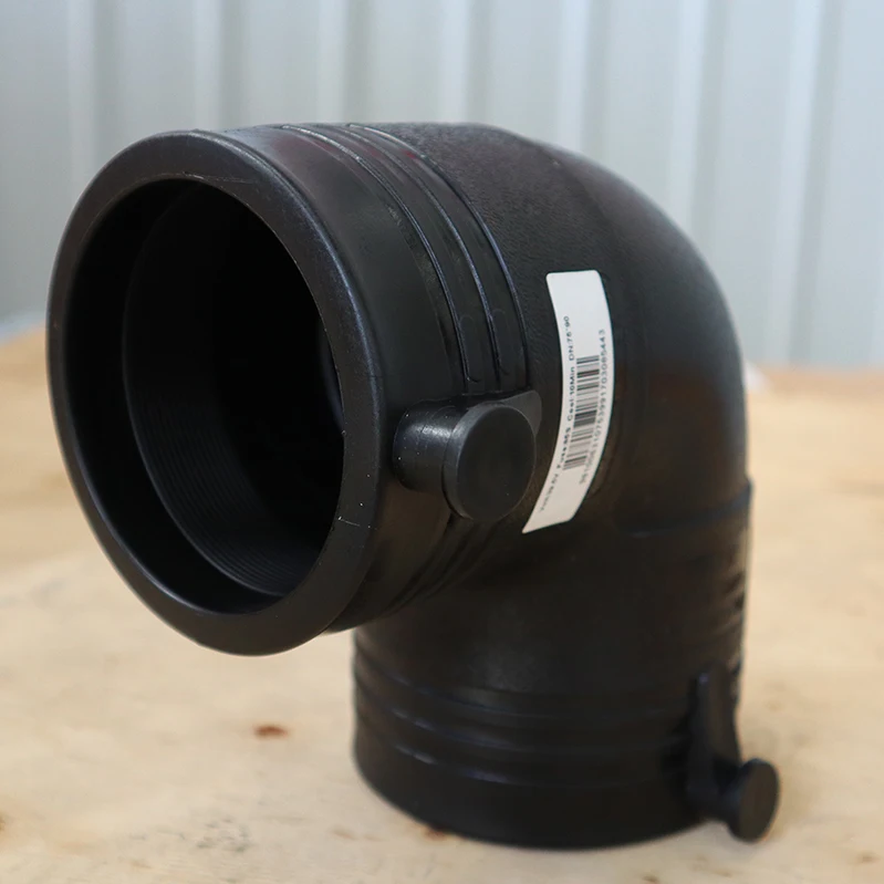 PE100 SDR11 PN16  25 -630mm 630mm 560mm 500 450 315mm HDPE Fittings HDPE Electrofusion 90 degree right angle Elbow